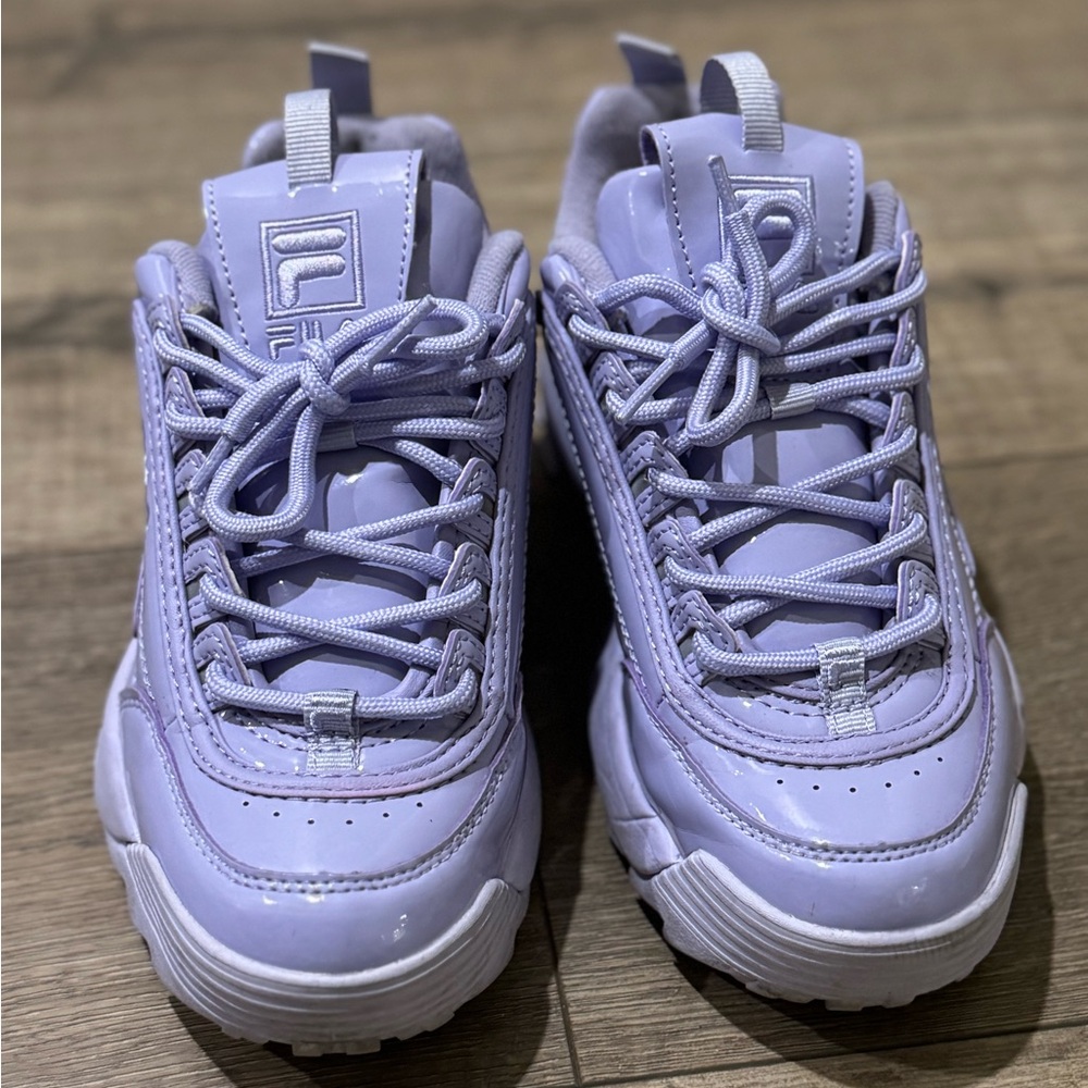 Fila Disruptors II pastel lilac Lavender Sneakers premium patent